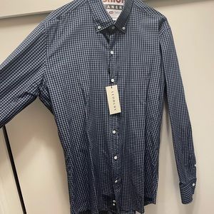 Ledbury blue check button down large tailored with tags